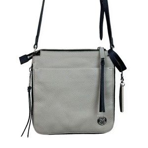 Vince Camuto Women's Crossbody Shoulder Bag Leather Long Strap Zipper Navy Blue